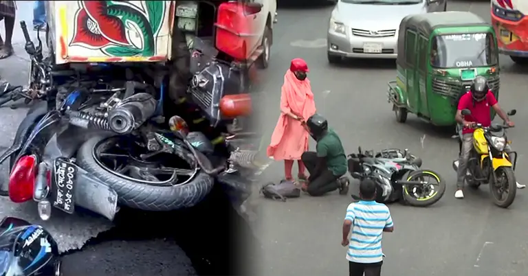 মোটরসাইকেল দুর্ঘটনা